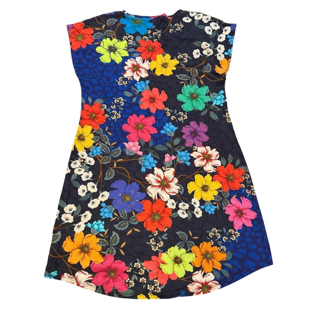 Johnny Was The Bridgette Cap Sleeve Mini Dress Sz Med Floral Pima Lightweight